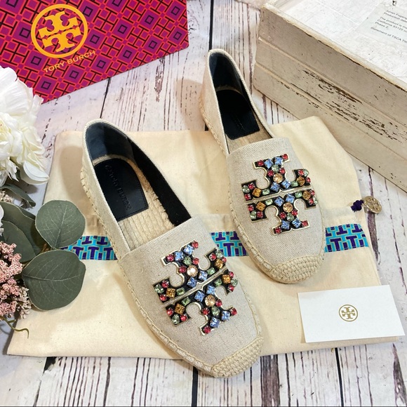 Tory Burch | Shoes | Tory Burch Ines Embellished Bling Espadrilles New |  Poshmark